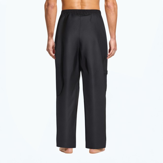 Multi Pocket Solid Color Straight Casual Pants