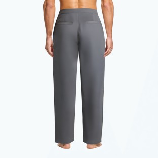 Semi Elastic Waist Casual Trousers