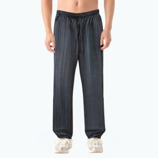 Retro Vertical Striped Casual Pants