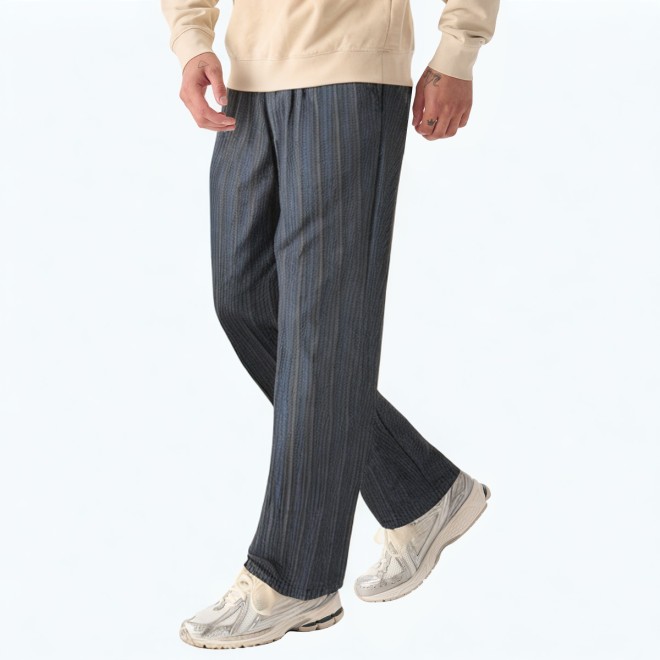 Retro Vertical Striped Casual Pants