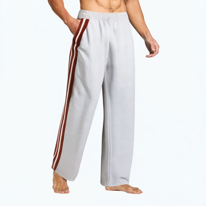 Spliced Striped Casual Pants