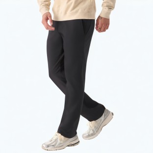 Black Tapered Drape Casual Pants 