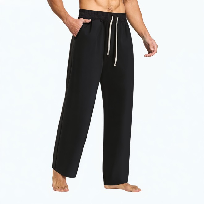 Solid Color Drape Casual Pants