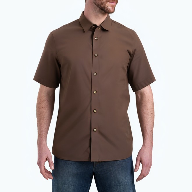 Brown Commuter Short Sleeved Shirt 