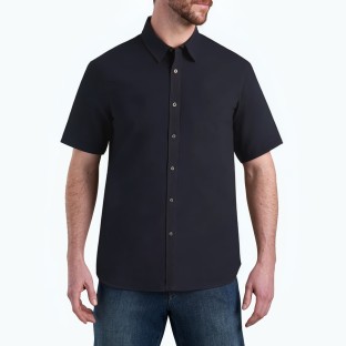 Dark Blue Business Short Sleeved Shirt