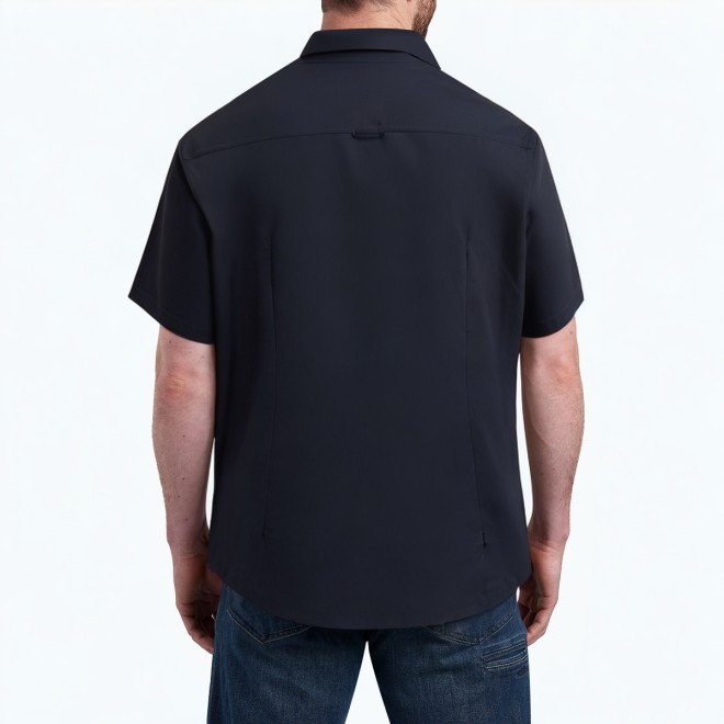 Dark Blue Business Short Sleeved Shirt