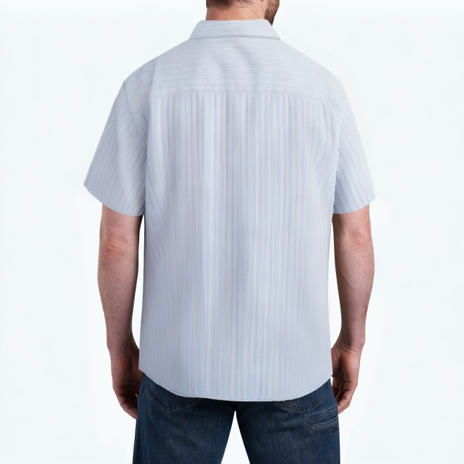 Men's Light Blue Commuter Short Sleeved Shirt 