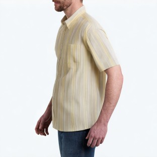 Contrast Stripe Commuter Short Sleeved Shirt 