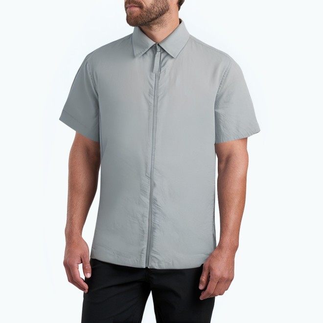Gray Simple Short Sleeved Shirt