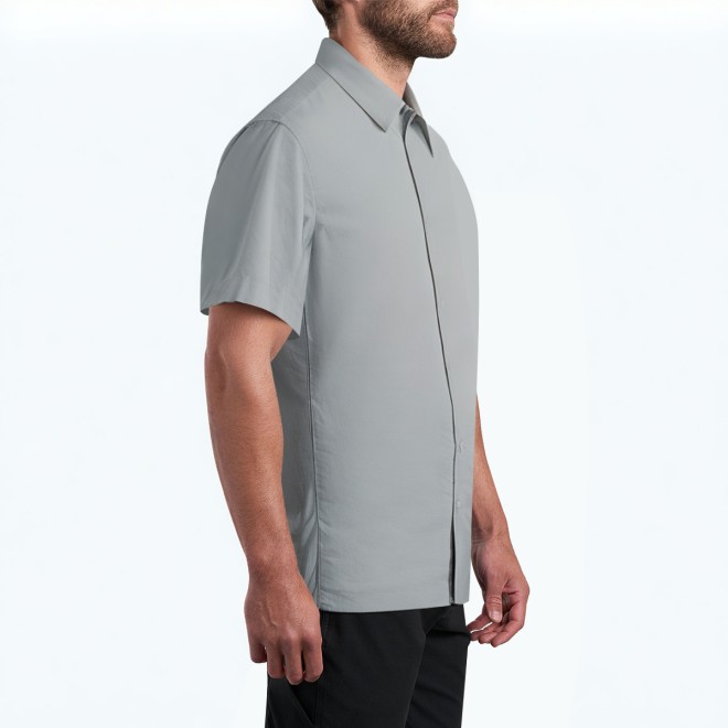 Gray Simple Short Sleeved Shirt