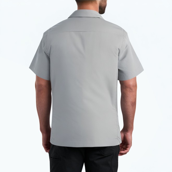 Gray Simple Short Sleeved Shirt