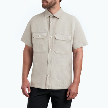 Men's Casual Textured Short Sleeved Shirt 