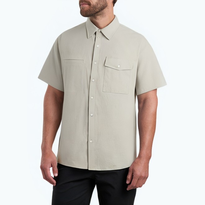Men's Khaki Commuter Short Sleeve Shirt 