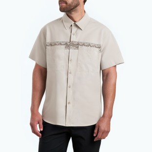 Geometric Printed Commuter Short Sleeve Shirt 
