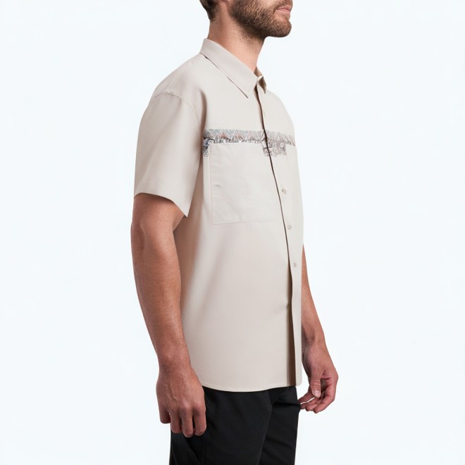 Geometric Printed Commuter Short Sleeve Shirt 