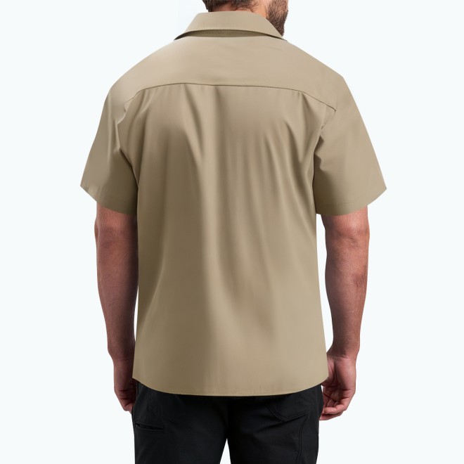 Solid Color Workwear Short Sleeved Shirt