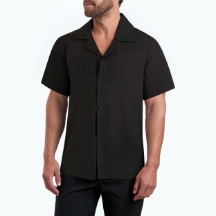 Simple And Mature Striped Short Sleeved Shirt
