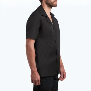 Simple And Mature Striped Short Sleeved Shirt