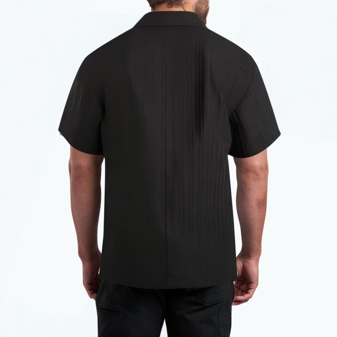 Simple And Mature Striped Short Sleeved Shirt