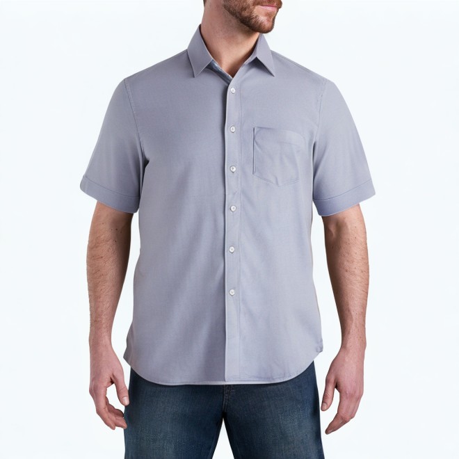 Men's Skin Friendly And Breathable Short Sleeved Shirt