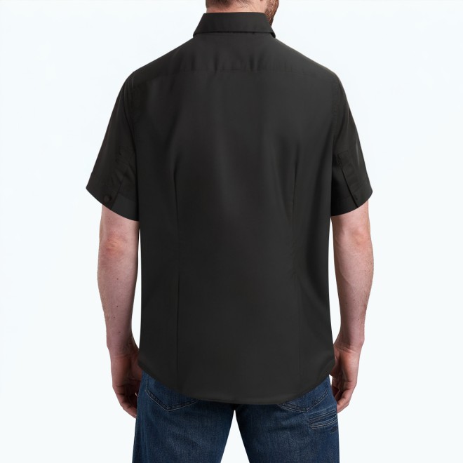 Slim Fit Solid Color Short Sleeve Shirt 