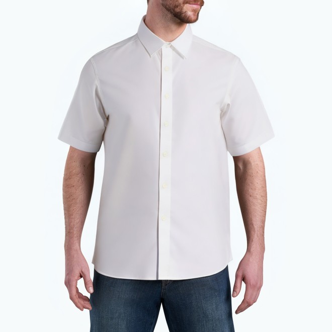 Solid Color Commuting Short Sleeved Shirt 