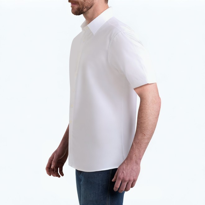 Solid Color Commuting Short Sleeved Shirt 