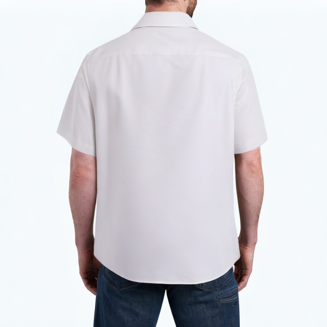 Solid Color Commuting Short Sleeved Shirt 