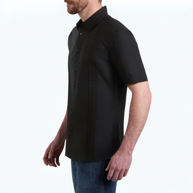 Lyocell Solid Color Short Sleeved Shirt 