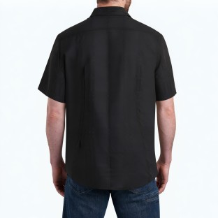 Lyocell Solid Color Short Sleeved Shirt 