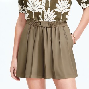 Women's Casual Pleated Suit Shorts
