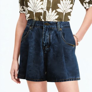 High Waisted Thin Denim Shorts