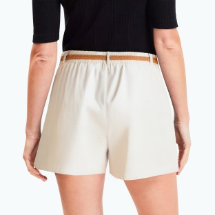 Simple Commuting High Waist Wide Leg Shorts
