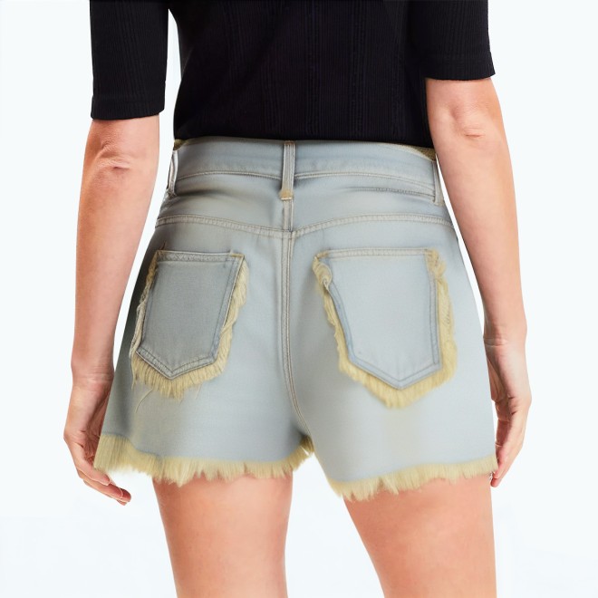 Retro Classic Ripped Raw Edge Shorts