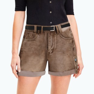 High-Quality Wide Leg Denim A Line Shorts