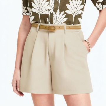 Versatile High Waisted Suit Shorts