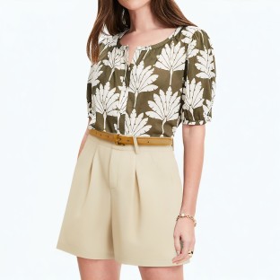 Versatile High Waisted Suit Shorts