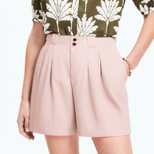 Pink Wide Leg Casual Shorts 