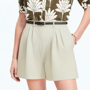Retro Commuter High Waist Wide Leg Shorts 
