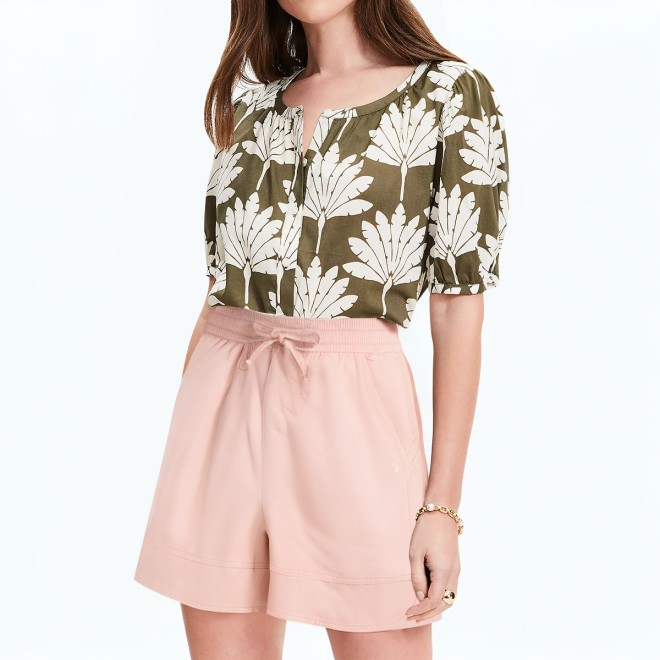High Waisted Split Wide Leg Shorts