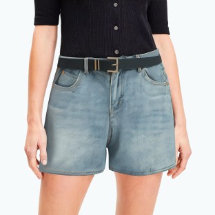 Niche Split High Waist Denim Shorts