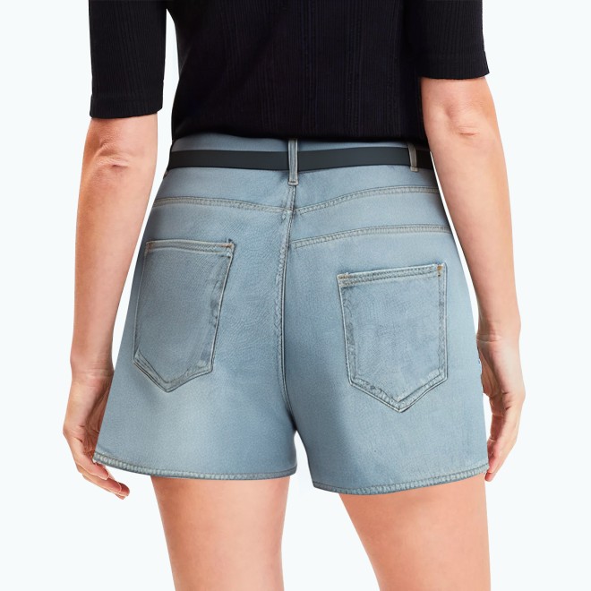 Niche Split High Waist Denim Shorts