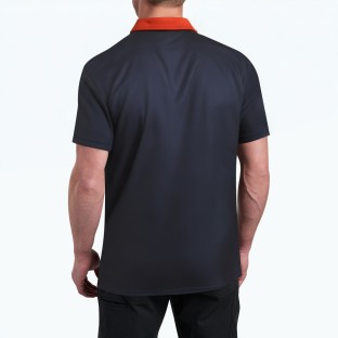 Contrast Color Lapel Short Sleeved Polo Shirt