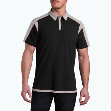 Men's Contrast Half Zip POLO Shirt