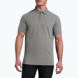 Men's All Match Solid Color Short Sleeved Polo Shirt 