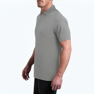 Men's All Match Solid Color Short Sleeved Polo Shirt 