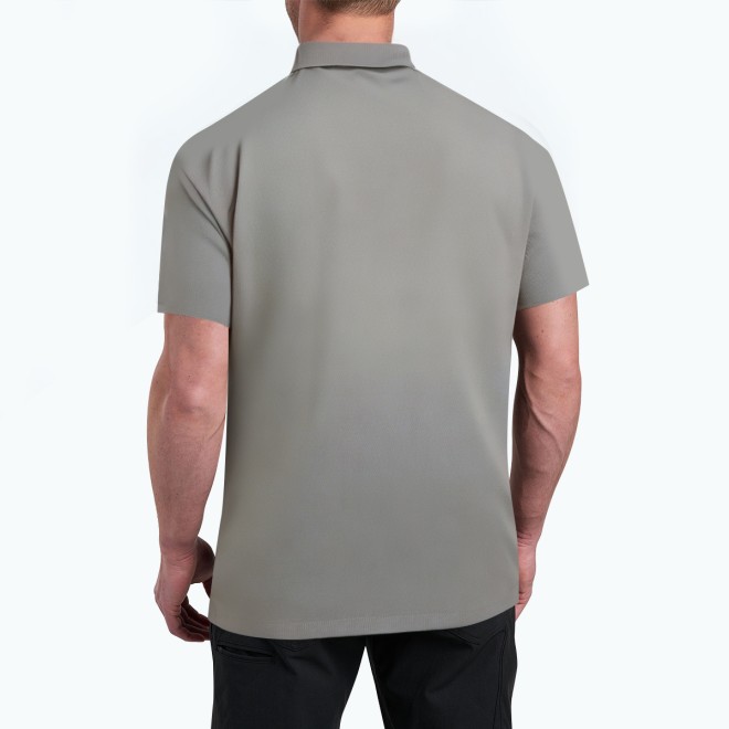 Men's All Match Solid Color Short Sleeved Polo Shirt 