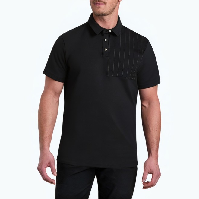 Men's Patchwork Striped POLO Shirt