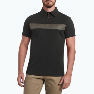 Cotton Patchwork Contrast Color Polo Shirt