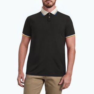 Summer College Style Contrast Color Short Sleeve POLO Shirt
